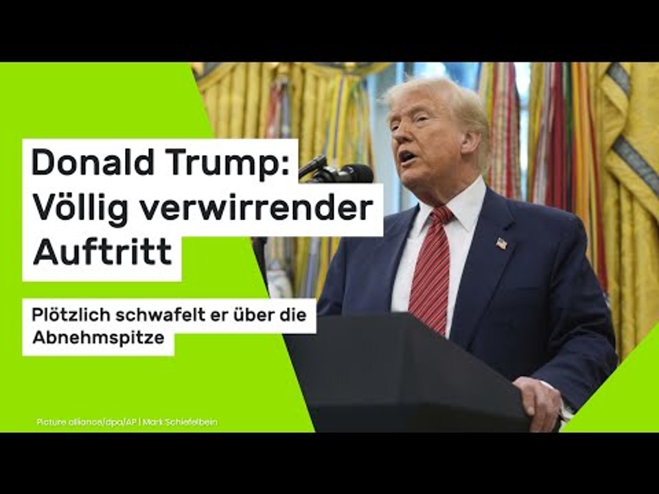 Donald Trump: Völlig verwirrender Auftritt: Plötzlich schwafelt er über die Abnehmspitze