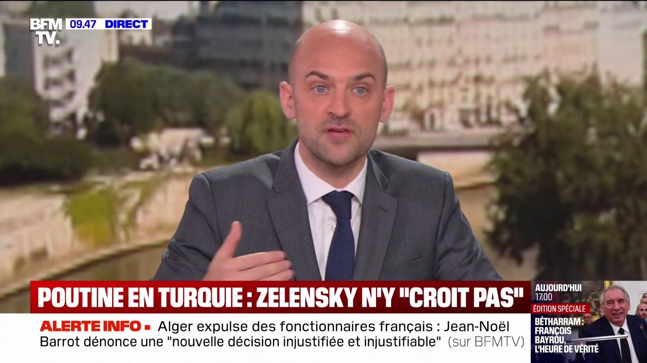 Guerre en Ukraine: "S'il ne se présente pas à Istanbul, ça sera une nouvelle confirmation que Vladimir Poutine veut la guerre", déclare le ministre des Affaires étrangères Jean-Noël Barrot