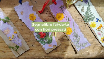 Segnalibro fai-da-te con fiori pressati