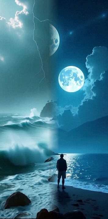 What if Earth had two moons #AlternateReality #SciFiShorts #FutureWorld #WhatIf #TwoMoons