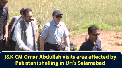 J&K CM Omar Abdullah visits area affected by Pakistani shelling in Uri’s Salamabad