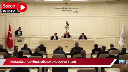 “İmamoğlu” deyince mikrofonu kapattılar: Belediye Meclisi’nde konuşma krizi