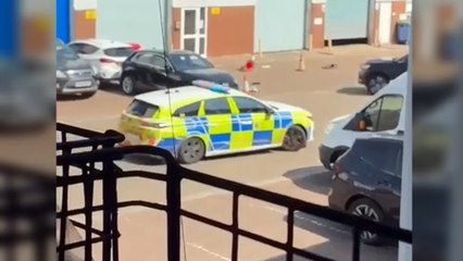 Shocking moment car ploughs into biker group’s unit at John Wilson Business Park, Chestfield, Whitstable