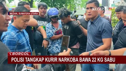 Detik-Detik Polisi Tangkap Kurir Narkoba yang Bawa 22 Kg Sabu di Medan