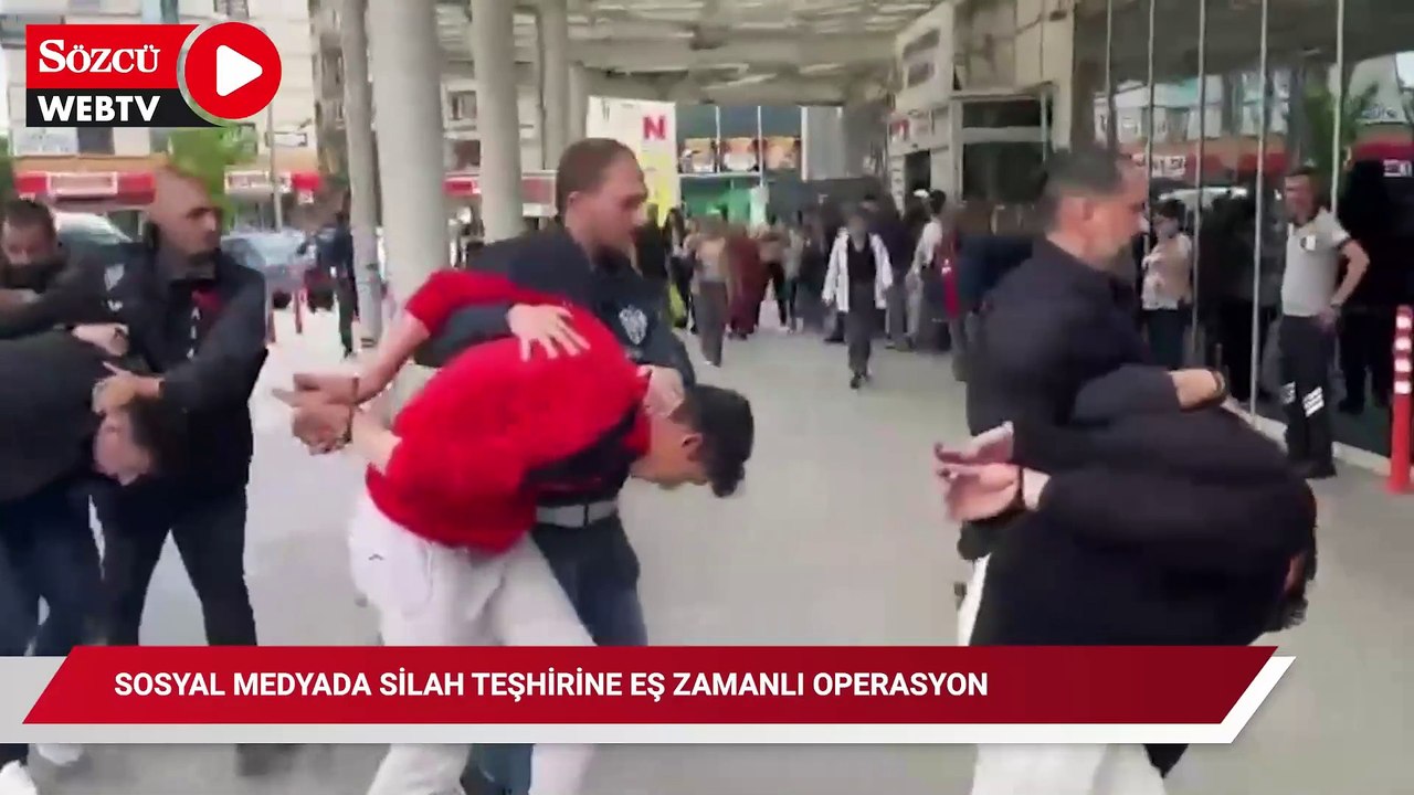 Sosyal medyada silah teşhirine eş zamanlı operasyon: 14 Şüpheli gözaltına alındı