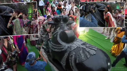 నంది చెవిలో కోరికలు చెబుతున్న విదేశీ భామలు | Miss world Contestants At 1000 Pillars Temple