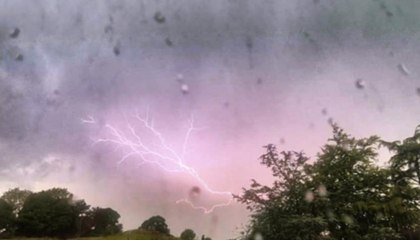 Lightning illuminates Shropshire skies