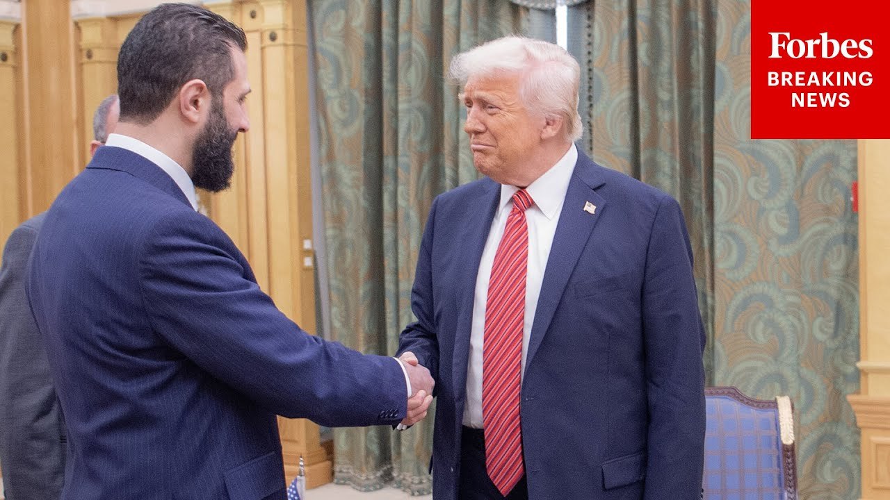 President Trump Meets With Syrian President Ahmad Al-Sharaa In Saudi Arabia After Lifting Sanctions