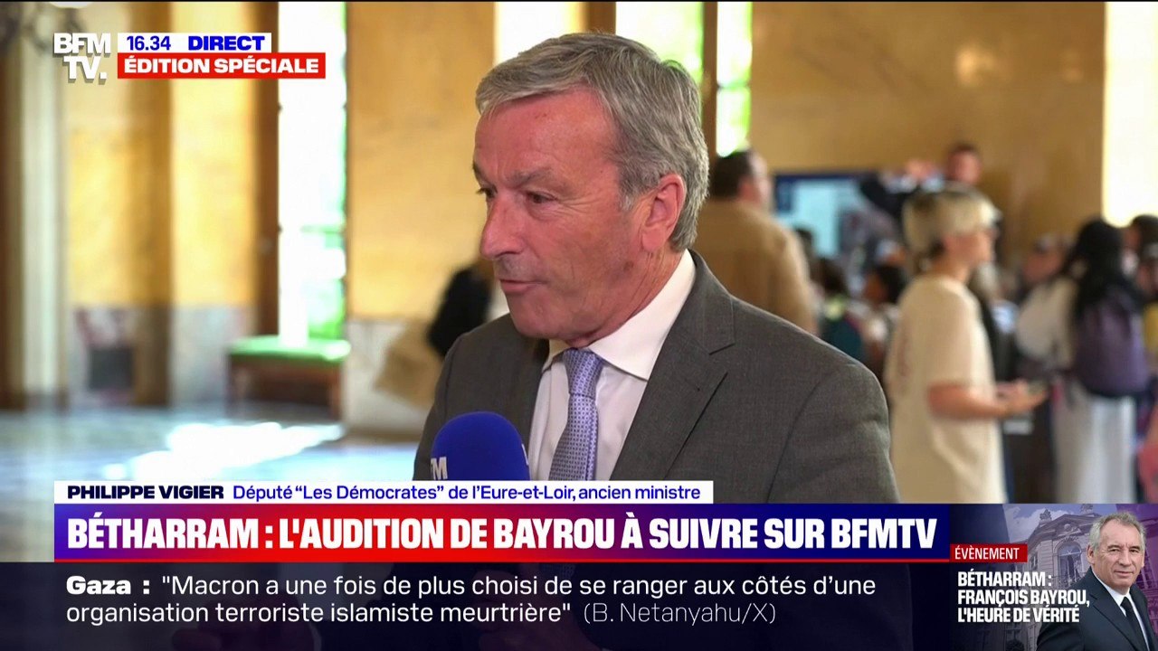 Bétharram : "Il dira la vérité", déclare Philippe Vigier (Modem), avant l'audition de François Bayrou