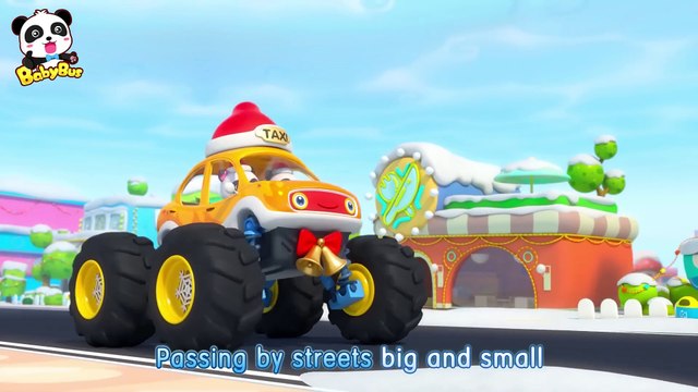 Drive Taxi to Pick up Santa Claus _ Baby Panda Taxi Driver _ Christmas Song _ BabyBus(1080P_HD)
