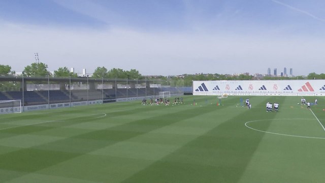 Entrenamiento del Real Madrid previo al partido de Liga ante el Sevilla
