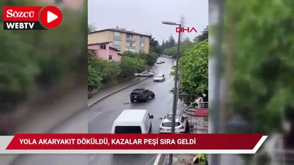 Yola akaryakıt döküldü, kazalar peşi sıra geldi