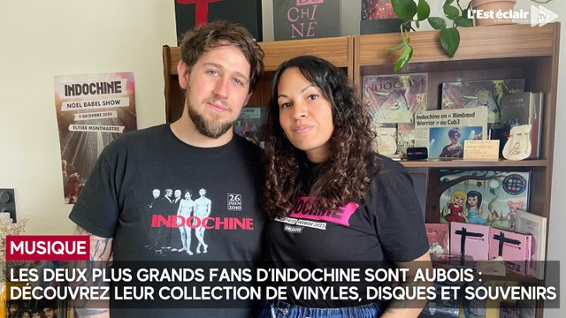 Fans d'Indochine : découvrez la collection de disques, vinyles et souvenirs de ce couple aubois