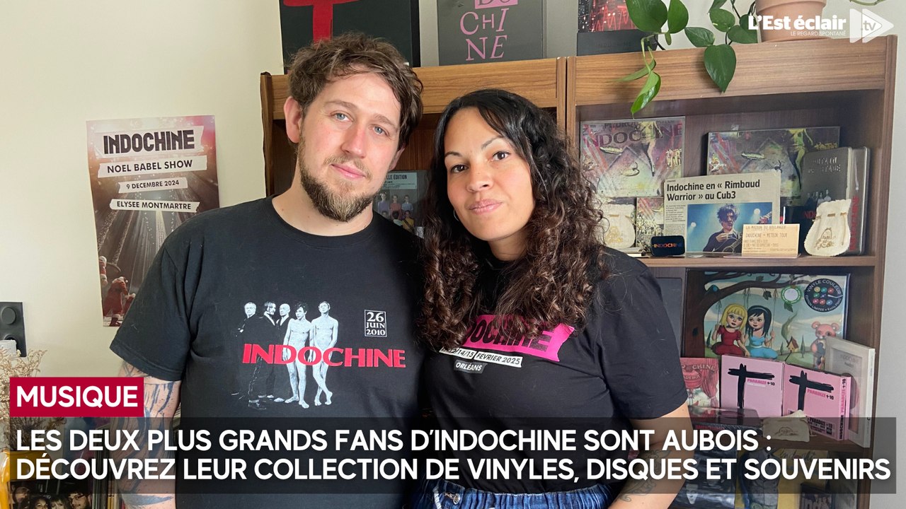 Fans d'Indochine : découvrez la collection de disques, vinyles et souvenirs de ce couple aubois