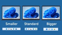 How do I resize the taskbar to Smaller, Standard  Or Bigger in Windows 11