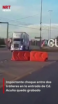 ¡Ch0que brutal! El momento en que dos tráileres colisionan a la entrada de Ciudad Acuña quedó grabado y ha generado asombro en redes. Por fortuna, no se reportan h3ridos graves. 🎥😱