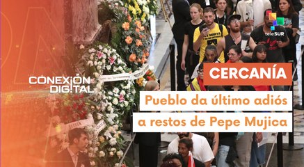 Emotiva despedida al expresidente Pepe Mujica