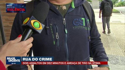 Rua do crime: bandidos roubam duas vezes em 10 minutos