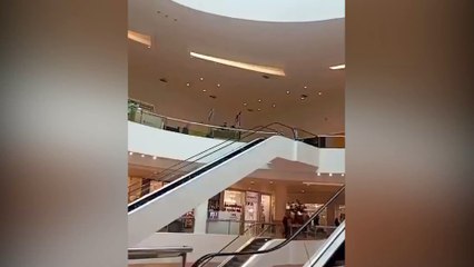 Homem é gravado destruindo quiosque de shopping em Curitiba