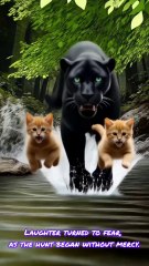 Roar of the Father🤗✨ | Dad saves kittens from panther😺