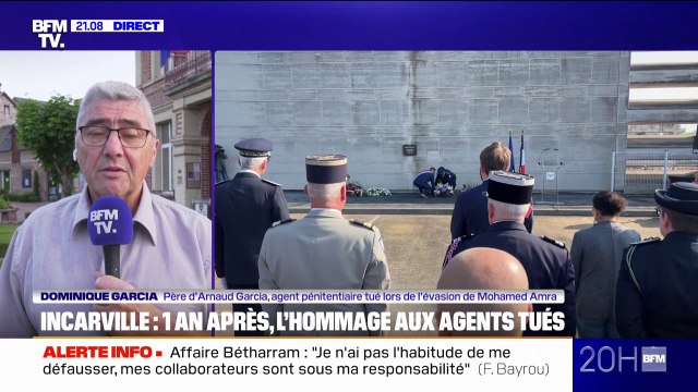 Félicitation aux enquêteurs qui ont pu arrêter Amra , déclare le père d'Antoine Garcia, l'agent pénitentiaire tué lors de l'évasion de Mohamed Amra