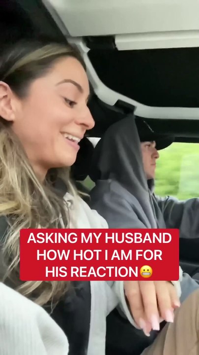 Asking my husband how hot I am for his reaction #shorts