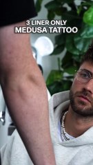 3 Liner Only Tattoo (Medusa Swords) ⚔️ #shorts