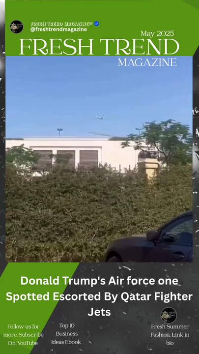 Donald Trump's Air force one Spotted Escorted By Qatar Fighter Jets