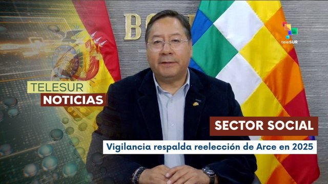 Movimientos sociales realizan vigilia en apoyo a Luis Arce