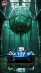 Realistic Power Test McLaren P1 Under a Cracked Tank in an Abandoned Aquarium
