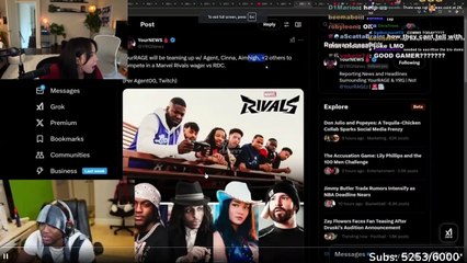 Cinna tilted at YourRage for leaving her out of the Marvel Rivals wager lineup