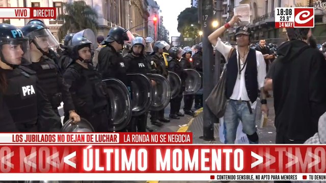 Marcha de jubilados: cinco detenidos en una jornada de tensión y enfrentamientos