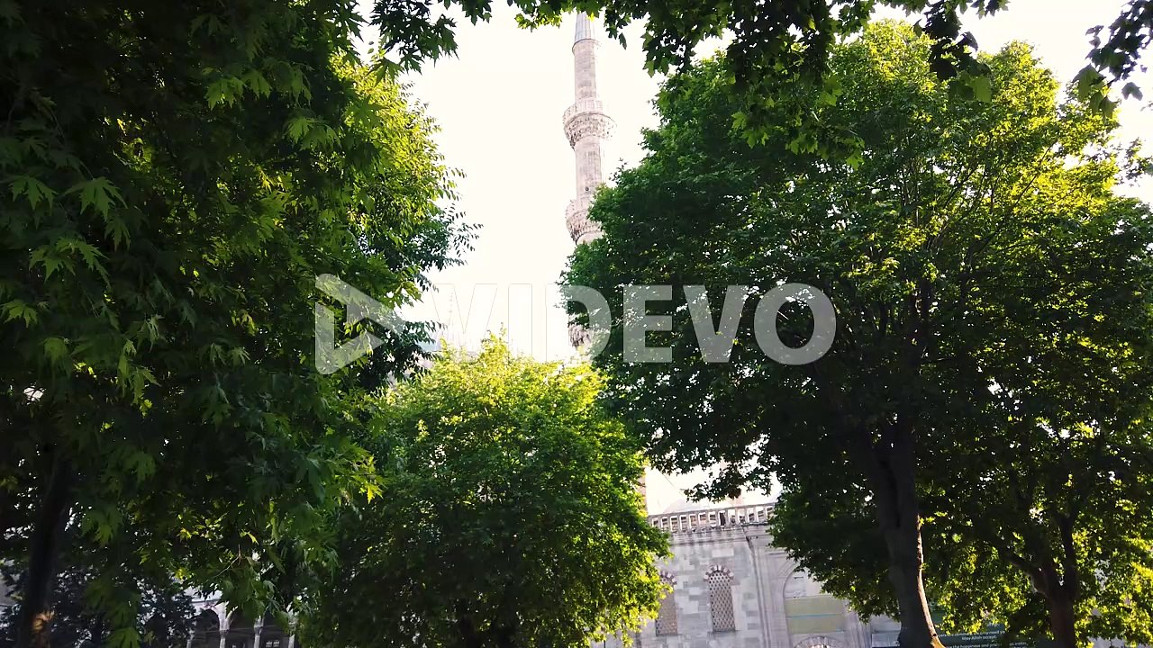 Exterior view of Blue Mosque or Sultan Ahmet Mosque, a popular landmark in Istanbul, Turkey