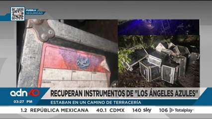 La Fiscalía de Puebla recupera los instrumentos y equipo robado de Los Ángeles Azules