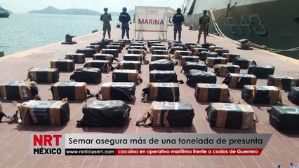 Semar asegura más de una tonelada de presunta cocaína en operativo marítimo frente a costas de Guerrero