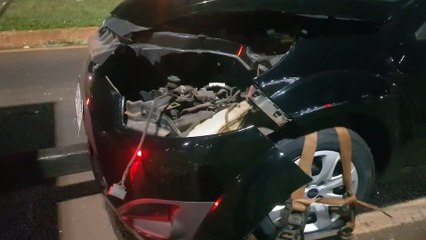 Nivus e Fiesta se envolvem em acidente no Trevo do Guarujá; PRF prende motorista por embriaguez