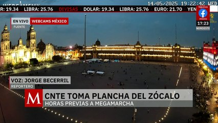 CNTE toma la plancha del Zócalo previo a la megamarcha del Día del Maestro 2025