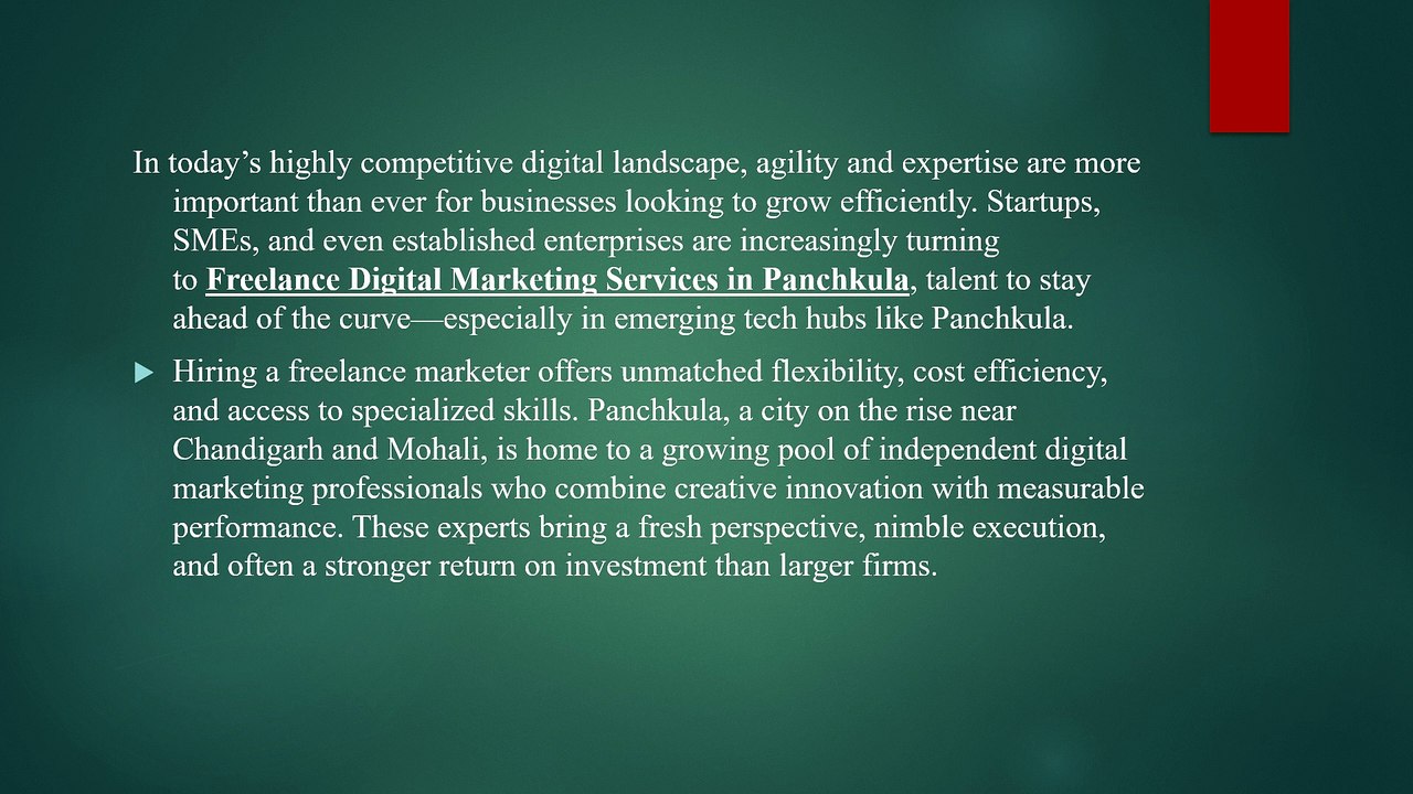Scale Smarter with Freelance Marketing Talent in Panchkula