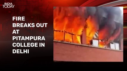 Video: Fire breaks out at library in Guru Gobind Singh College in Delhi