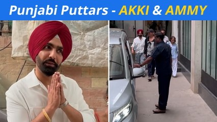 AKKI & AMMY The Punjabi Puttars Get Snapped Together In Mumbai | Akshay Kumar | Ammy Virk