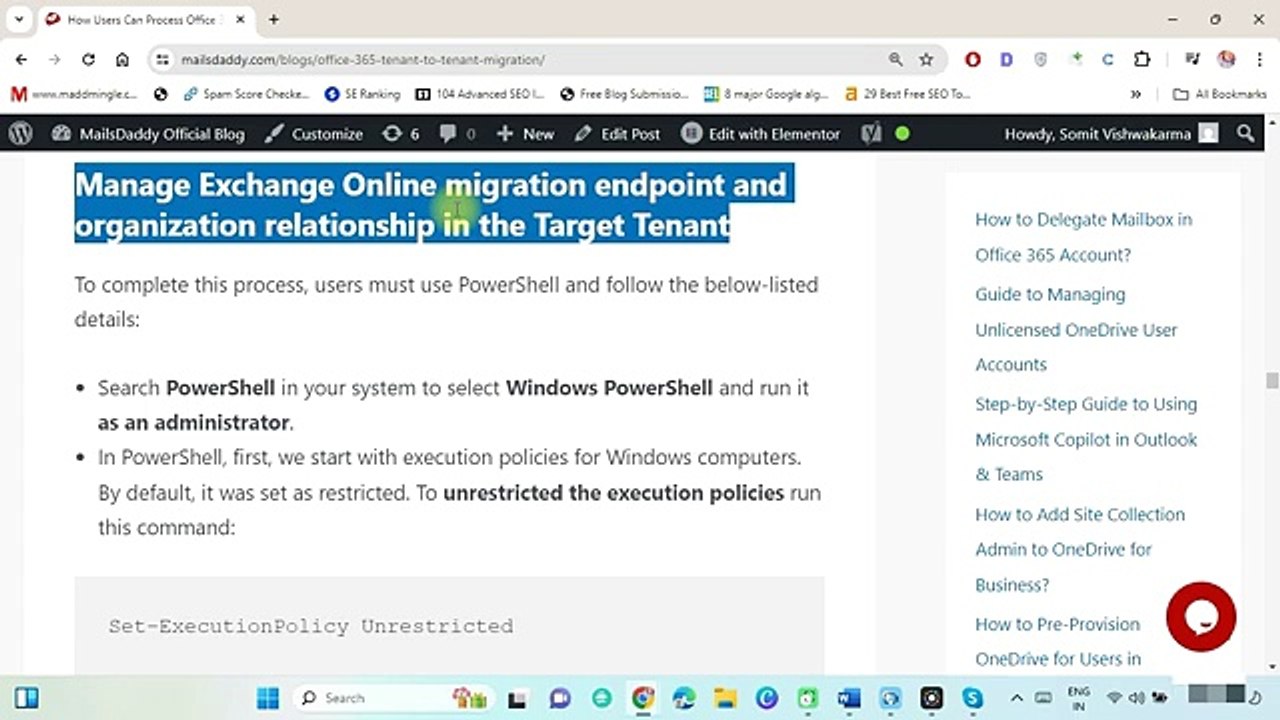 Microsoft 365 Tenant to Tenant Migration For Free