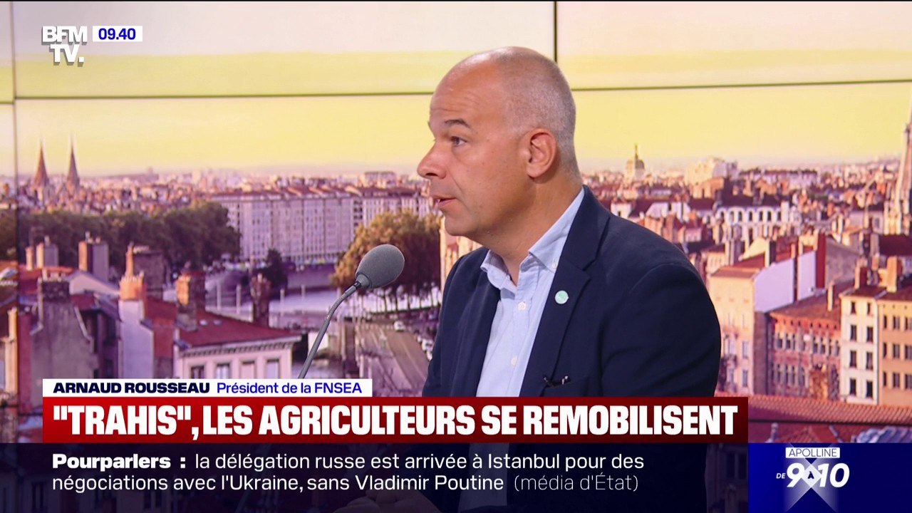 "Les promesses qui nous sont faites ne sont pas là": Arnaud Rousseau, président de la FNSEA, affirme que les agriculteurs vont "se mobiliser" à nouveau