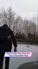 They Thought the Ice Would Hold… Nature Had Other Plans ❄️💥😂