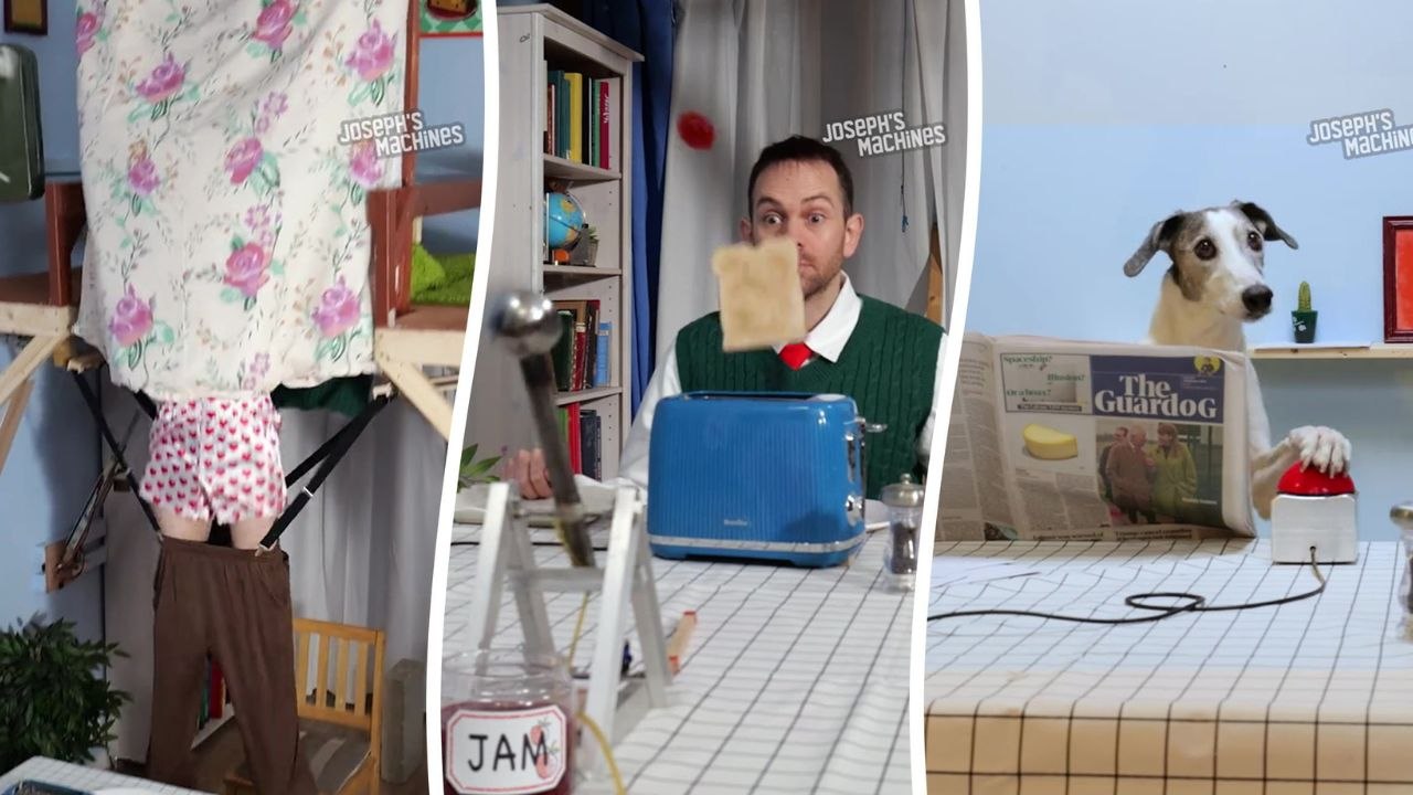 Erfinder baut funktionierende Wallace und Gromit Frühstücksmaschine