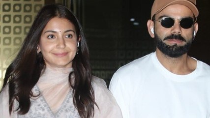 Anushka Sharma, Virat Kohli greet paps at Mumbai airport