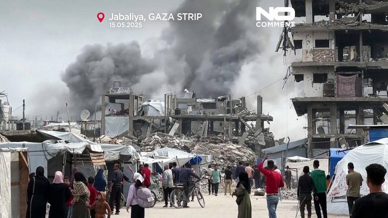 Israelischer Luftangriff auf Haus in Dschabaliya, Gaza, gefilmt