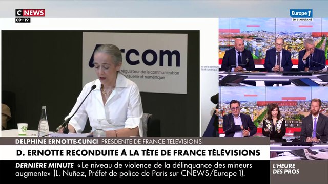 Delphine Ernotte reconduite à la tête de France Télévisions : Regardez les images de son audition à l’Arcom - VIDEO
