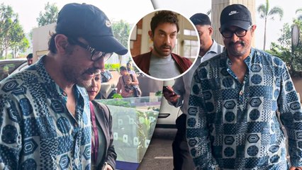 Aamir Khan The Sitaare Zameen Par Ka Sitaara Gets Spotted At The Mumbai Airport In Most Humble Way