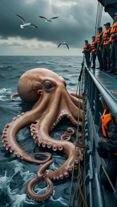Giant Octopus Attack on Ship 😲