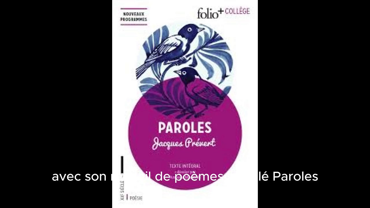 Jacques Prévert et sa poésie